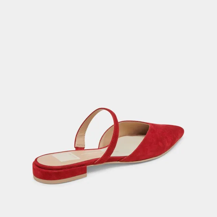 Mules and Clogs Shop Dolce Vita Kanika Flats Crimson Suede Crimson Suede