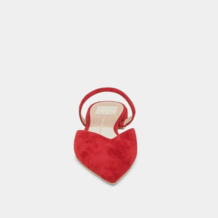 Mules and Clogs Shop Dolce Vita Kanika Flats Crimson Suede Crimson Suede
