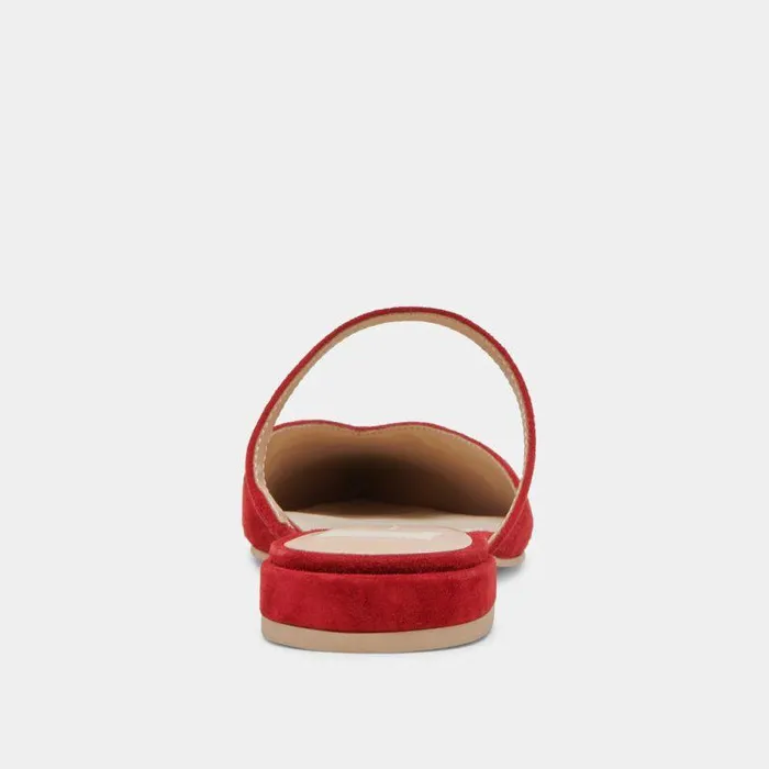Mules and Clogs Shop Dolce Vita Kanika Flats Crimson Suede Crimson Suede