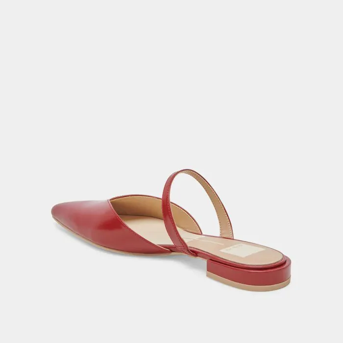 Mules and Clogs Shop Dolce Vita Kanika Flats Red Crinkle Patent Red Crinkle Patent