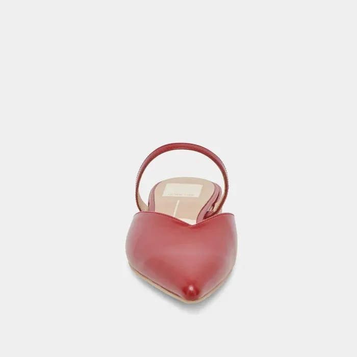 Mules and Clogs Shop Dolce Vita Kanika Flats Red Crinkle Patent Red Crinkle Patent