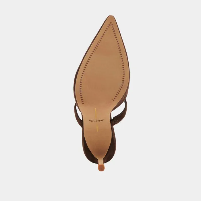 Mules and Clogs Shop Dolce Vita Kanika Heels Dk Brown Suede Dk Brown Suede