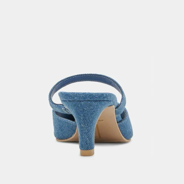 Mules and Clogs Shop Dolce Vita Kanika Mid Heels Blue Denim Blue Denim