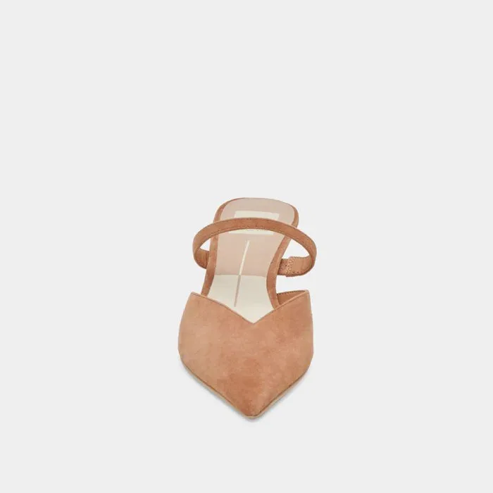 Mules and Clogs Shop Dolce Vita Kanika Mid Heels Brown Suede Brown Suede