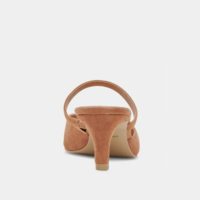Mules and Clogs Shop Dolce Vita Kanika Mid Heels Brown Suede Brown Suede
