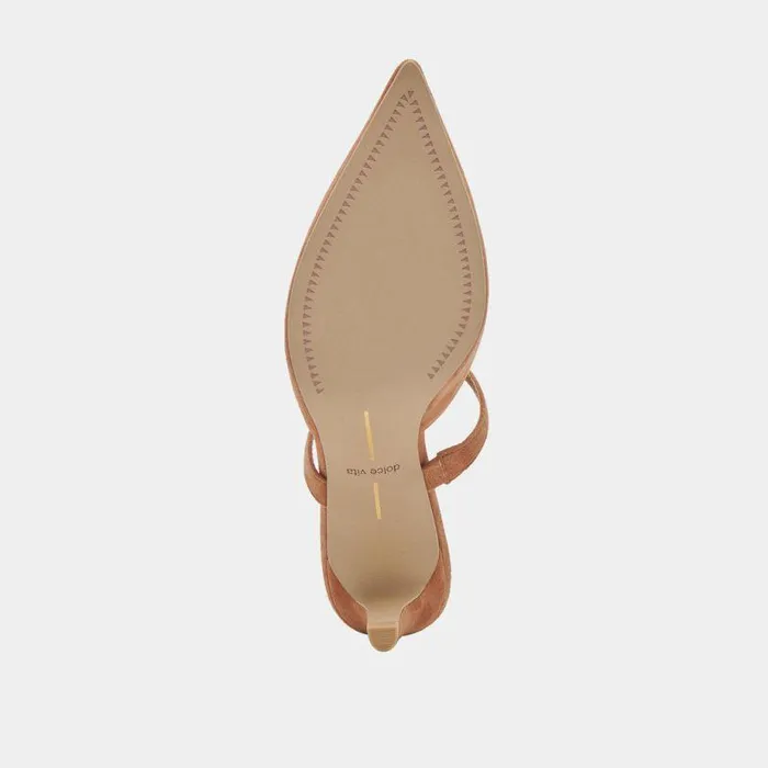 Mules and Clogs Shop Dolce Vita Kanika Mid Heels Brown Suede Brown Suede