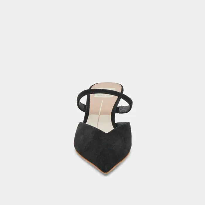 Mules and Clogs Shop Dolce Vita Kanika Mid Heels Onyx Suede Onyx Suede