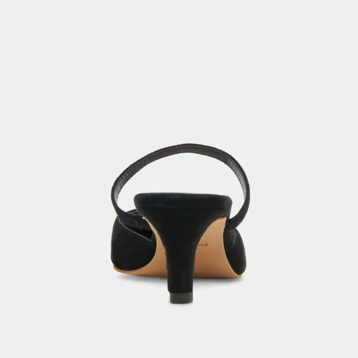 Mules and Clogs Shop Dolce Vita Kanika Mid Heels Onyx Suede Onyx Suede