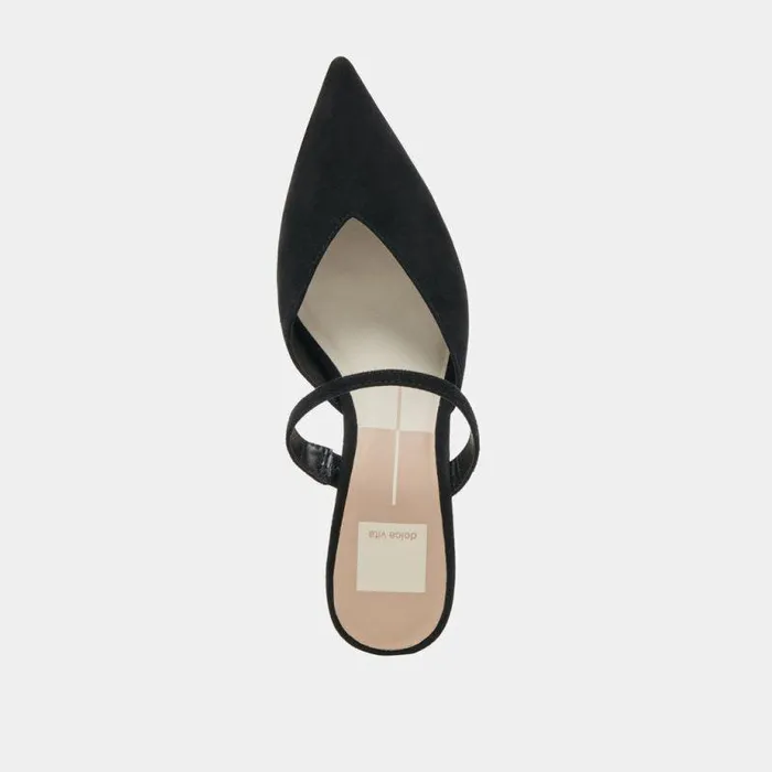 Mules and Clogs Shop Dolce Vita Kanika Mid Heels Onyx Suede Onyx Suede