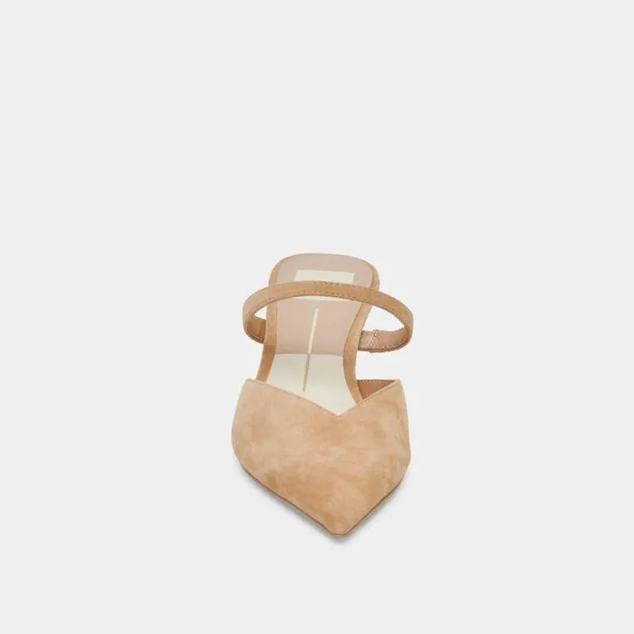 Mules and Clogs Shop Dolce Vita Kanika Mid Heels Tan Suede Tan Suede