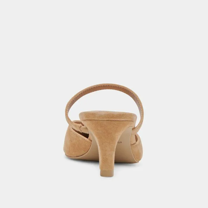 Mules and Clogs Shop Dolce Vita Kanika Mid Heels Tan Suede Tan Suede