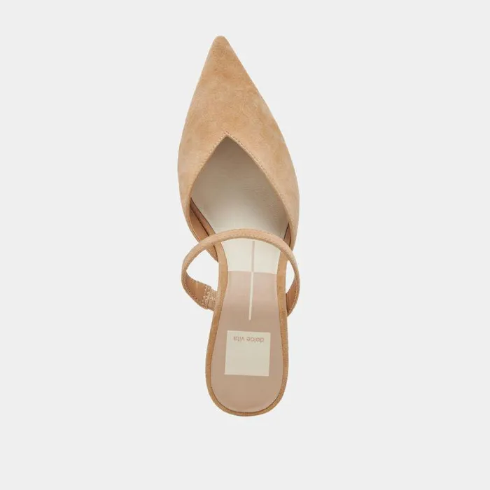 Mules and Clogs Shop Dolce Vita Kanika Mid Heels Tan Suede Tan Suede