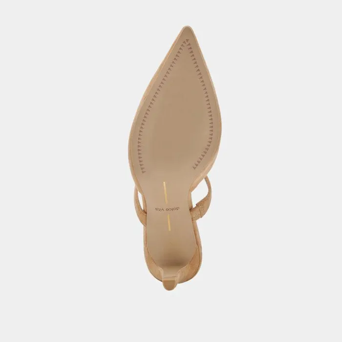 Mules and Clogs Shop Dolce Vita Kanika Mid Heels Tan Suede Tan Suede
