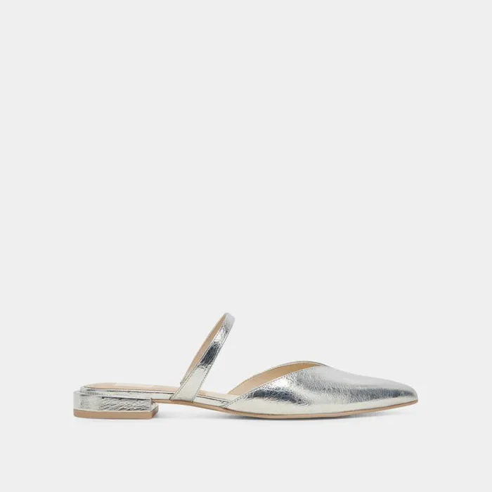 Mules and Clogs Shop Dolce Vita Kanika Wide Flats Silver Distressed Leather Silver Distressed Leather Mules and Clogs Shop Dolce Vita Kanika Wide Flats Silver Distressed Leather Silver Distressed Leather