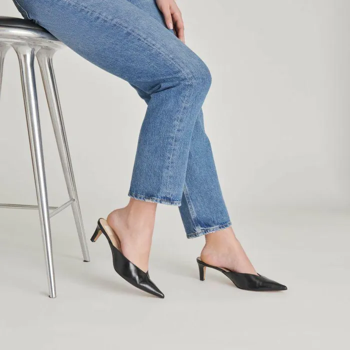 Mules and Clogs Shop Dolce Vita Sarina Heels Midnight Crinkle Patent Midnight Crinkle Patent