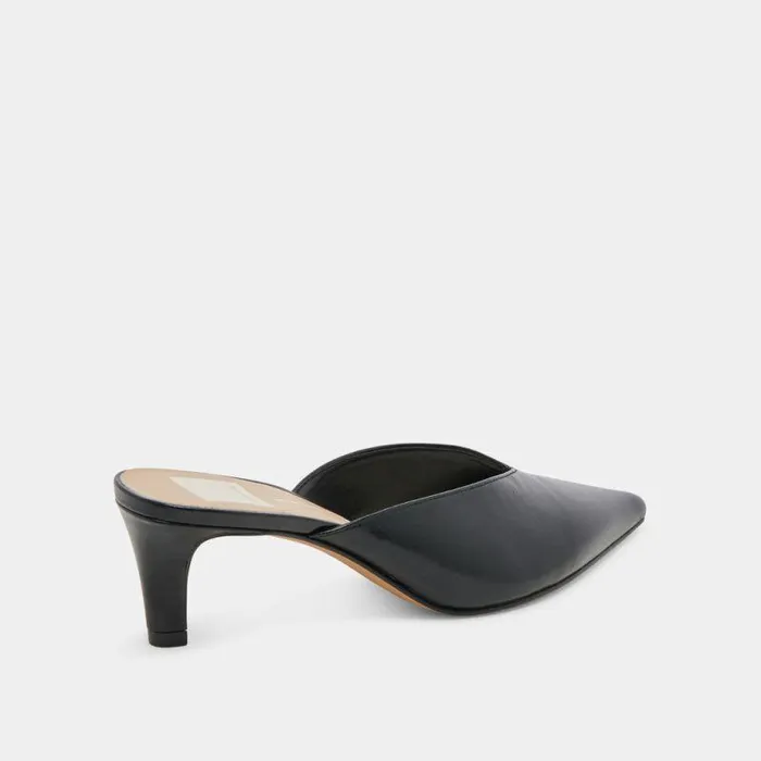 Mules and Clogs Shop Dolce Vita Sarina Heels Midnight Crinkle Patent Midnight Crinkle Patent