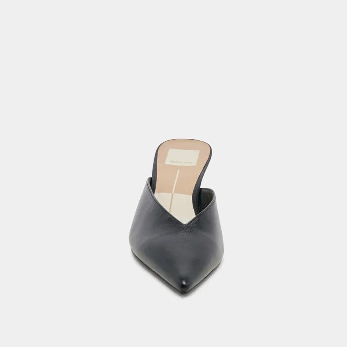 Mules and Clogs Shop Dolce Vita Sarina Heels Midnight Crinkle Patent Midnight Crinkle Patent