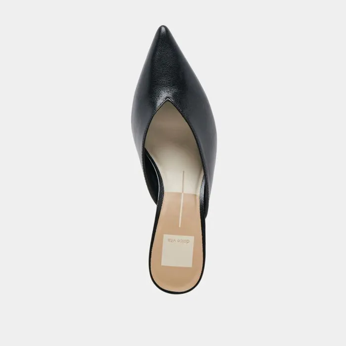 Mules and Clogs Shop Dolce Vita Sarina Heels Midnight Crinkle Patent Midnight Crinkle Patent