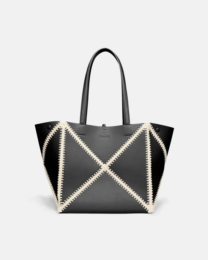 Nanushka Bags The Origami Tote Black Creme 8211 WomenMen