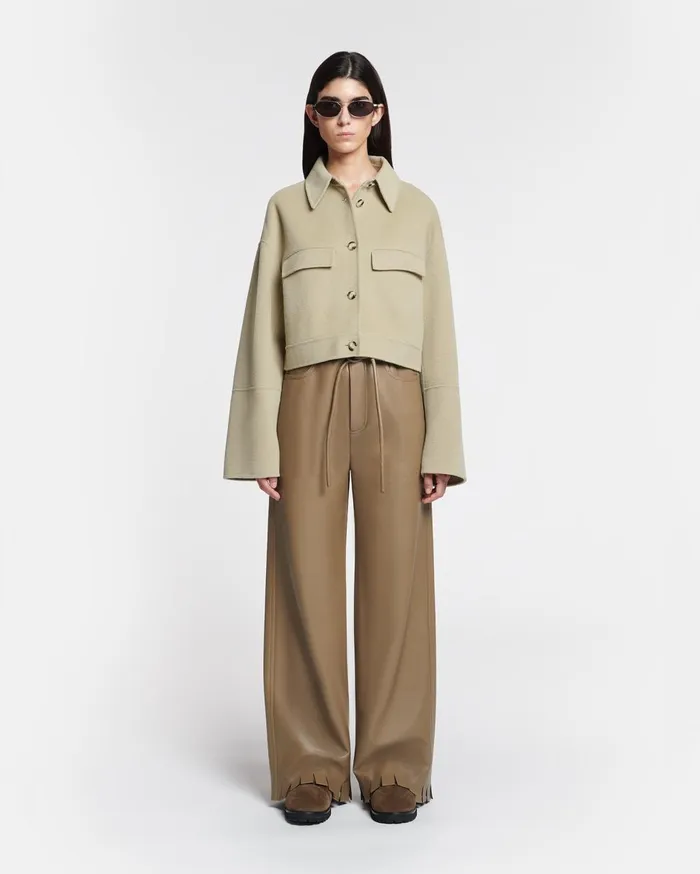 Nanushka Bottoms Harlee Muted Khaki 8211 Women