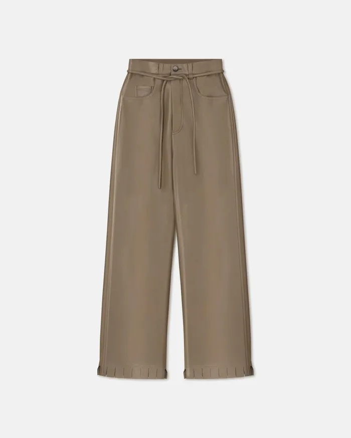 Nanushka Bottoms Harlee Muted Khaki 8211 Women