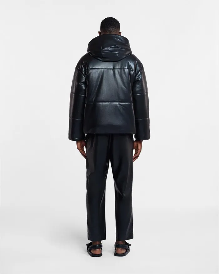 Nanushka Outerwear and Jackets Hide Mens Black 8211 Men