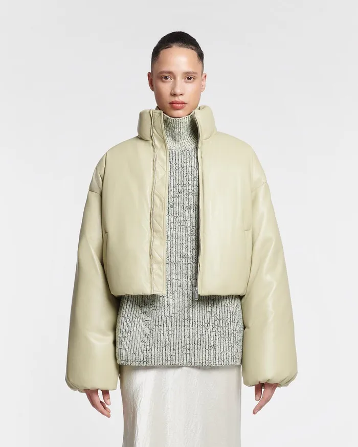 Nanushka Outerwear Lilima Pale Olive Pf24 8211 Women