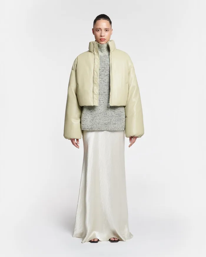Nanushka Outerwear Lilima Pale Olive Pf24 8211 Women
