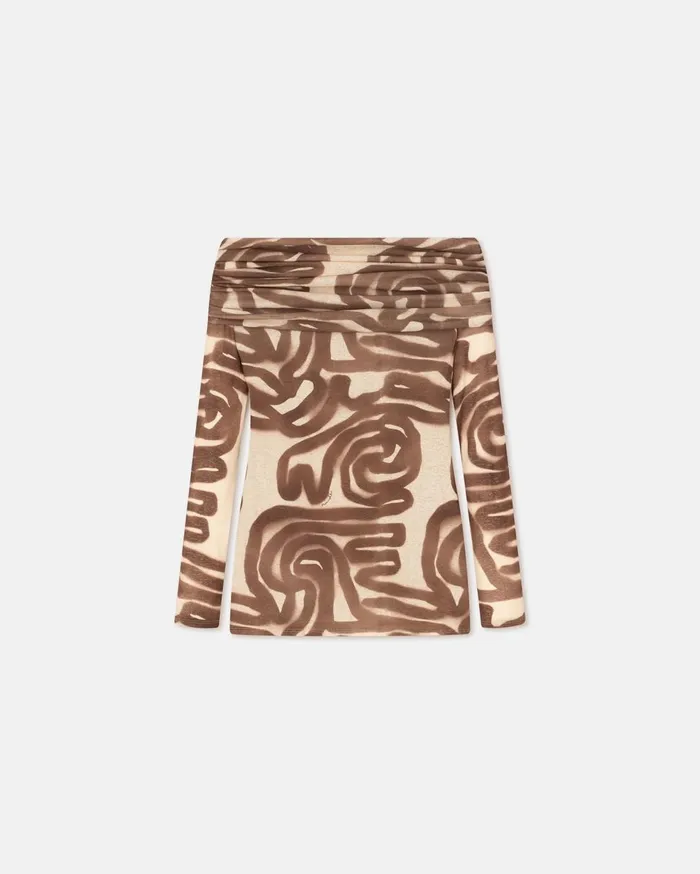 Nanushka Tops Amily Caramel Ribbon 8211 Women