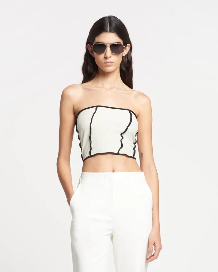 Nanushka Tops Luisa White Wax 8211 Women