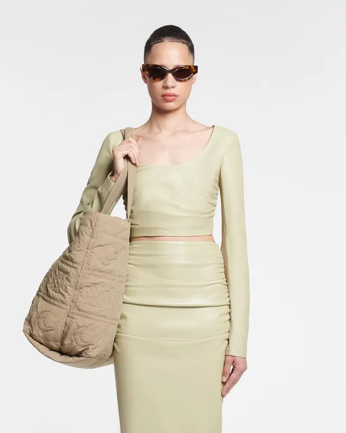 Nanushka Tops Maylah Pale Olive Pf24 8211 Women
