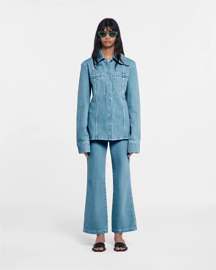 Nanushka Tops Mireio Blue 8211 Women Nanushka Tops Mireio Blue 8211 Women