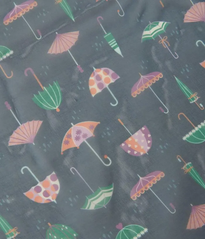 Navy and Umbrella Print Hair Scarf Accessories Unique Vintage Gloves and Scarves