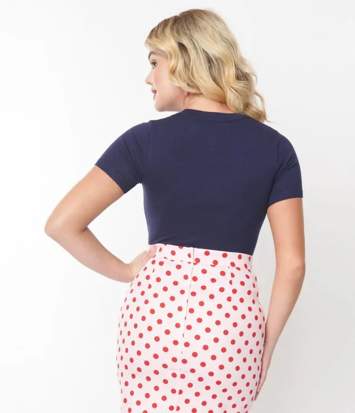 Navy Sydney Love Top ClothingPlus Unique Vintage Sweaters and Cardigans