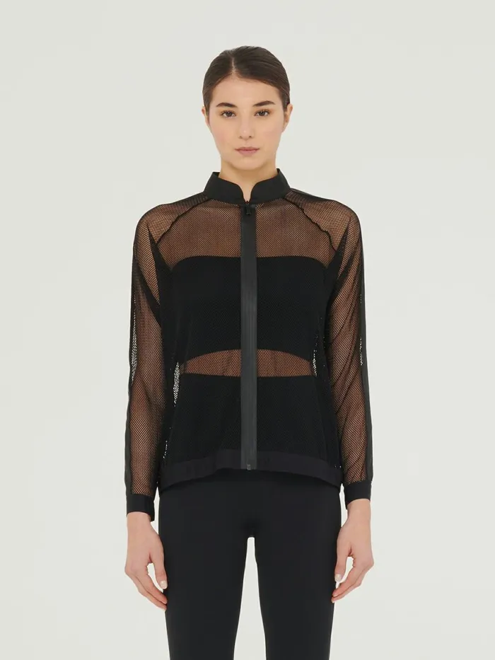 Net Evolution Cardigan Black Women Wolford Jackets and Cardigans