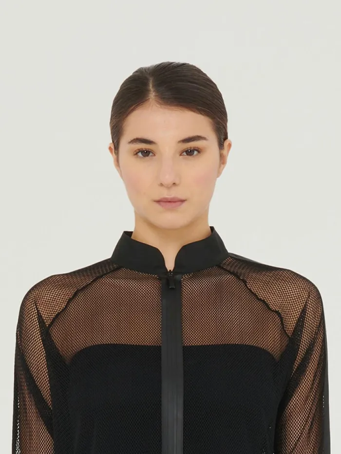 Net Evolution Cardigan Black Women Wolford Jackets and Cardigans