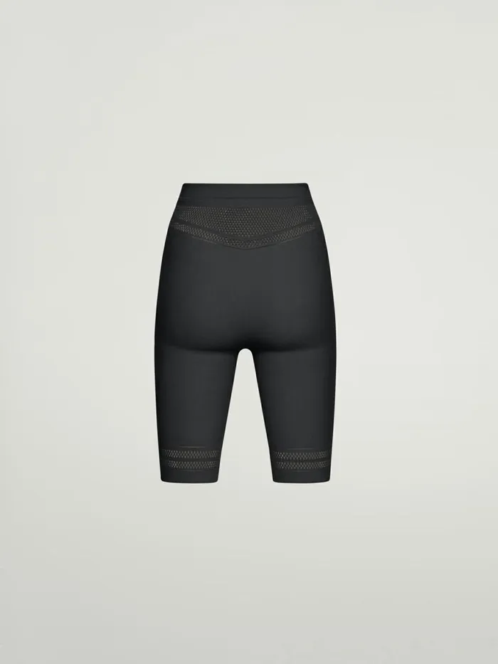 Net Lines Biker Black Women Wolford Shorts