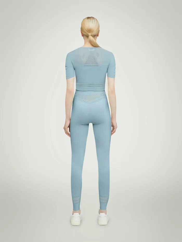 Net Lines Leggings Sky Women Wolford Athleisure Leggings