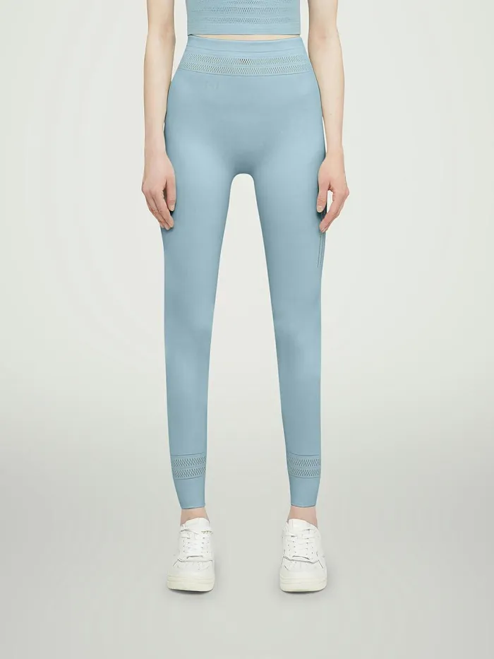 Net Lines Leggings Sky Women Wolford Athleisure Leggings