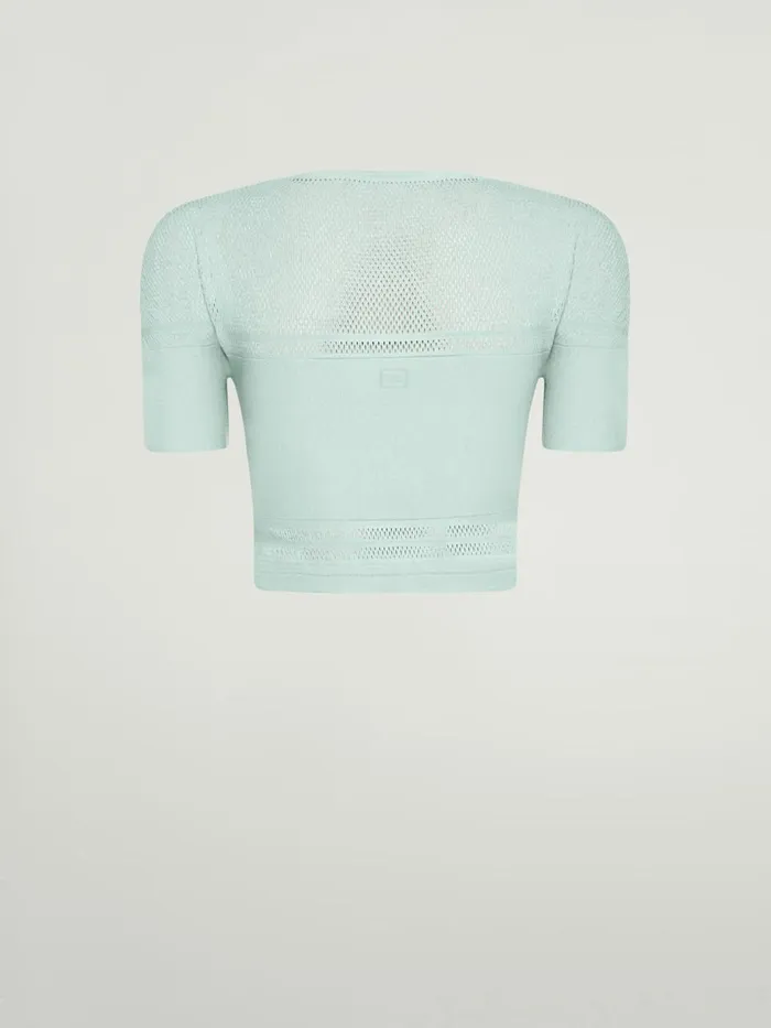 Net Lines Top Short Sleeves Aqua Women Wolford Tops