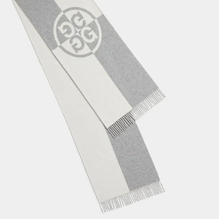 Novelty Men GFORE LIMITED EDITION CIRCLE G039S CASHMERE BLEND SCARF Winter White