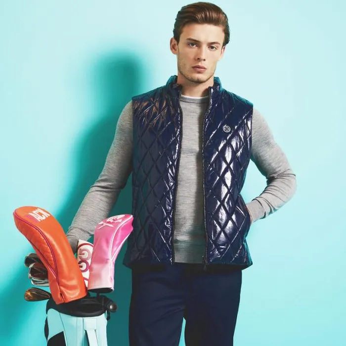 Outerwear Men GFORE QUILTED POLISHED NYLON WOOL LINED PUFFER VEST Twilight