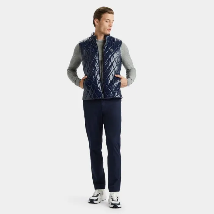 Outerwear Men GFORE QUILTED POLISHED NYLON WOOL LINED PUFFER VEST Twilight