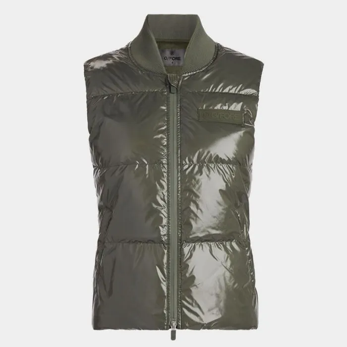 Outerwear Women GFORE CIRCLE G039S COATED NYLON QUILTED PUFFER VEST Isle