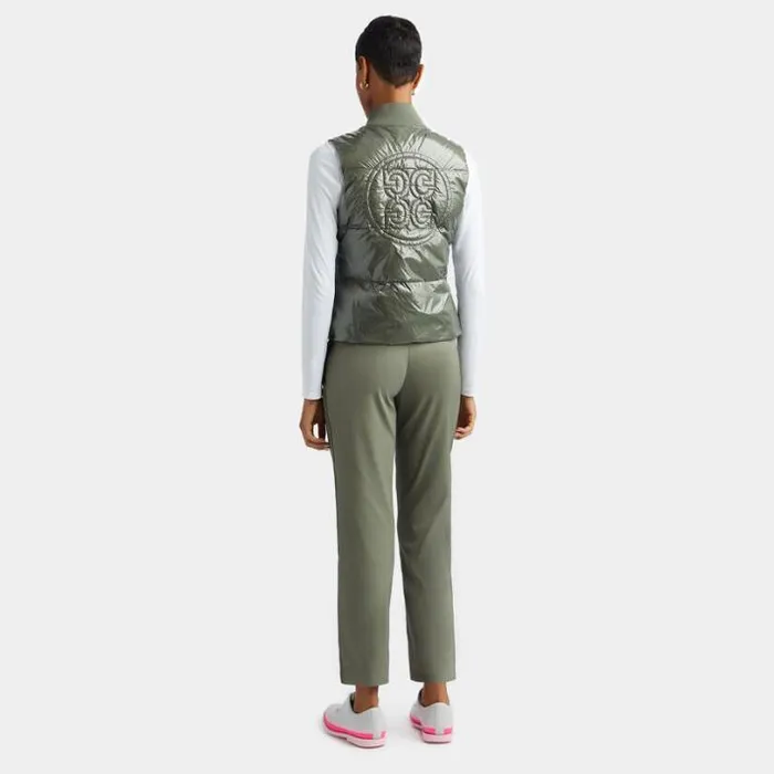 Outerwear Women GFORE CIRCLE G039S COATED NYLON QUILTED PUFFER VEST Isle