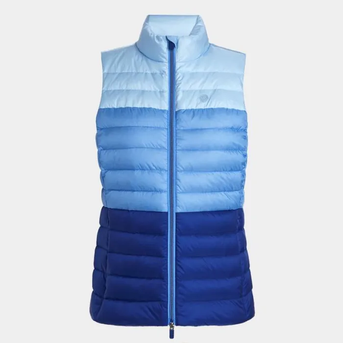 Outerwear Women GFORE COLOUR BLOCK LIGHTWEIGHT DOWN PUFFER VEST Baja