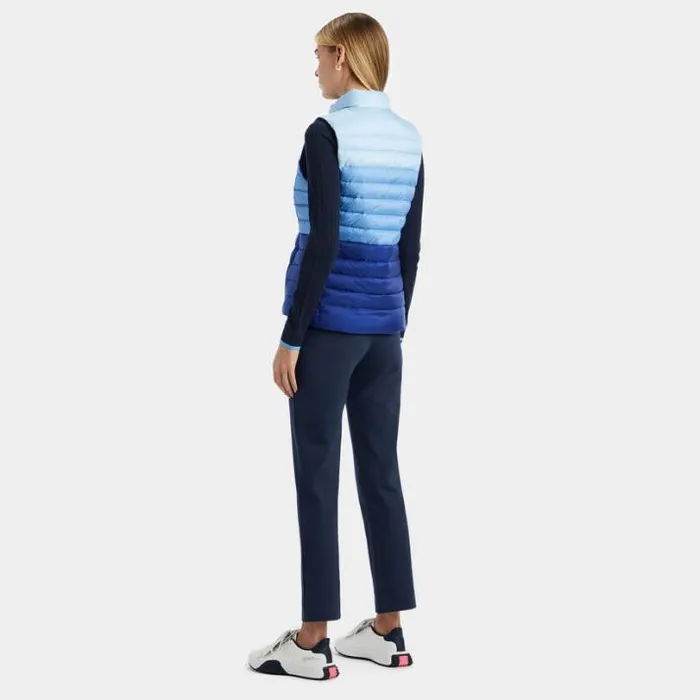 Outerwear Women GFORE COLOUR BLOCK LIGHTWEIGHT DOWN PUFFER VEST Baja