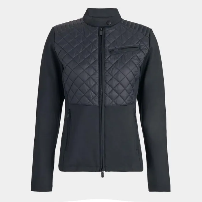 Outerwear Women GFORE HYBRID MOTO STRETCH TECH INTERLOCK JACKET Onyx