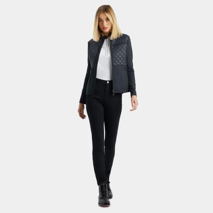 Outerwear Women GFORE HYBRID MOTO STRETCH TECH INTERLOCK JACKET Onyx