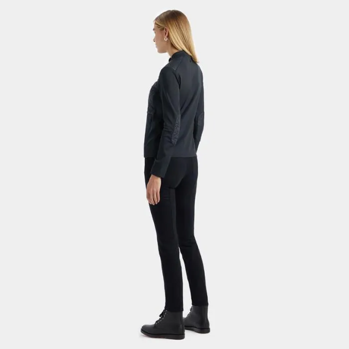 Outerwear Women GFORE HYBRID MOTO STRETCH TECH INTERLOCK JACKET Onyx
